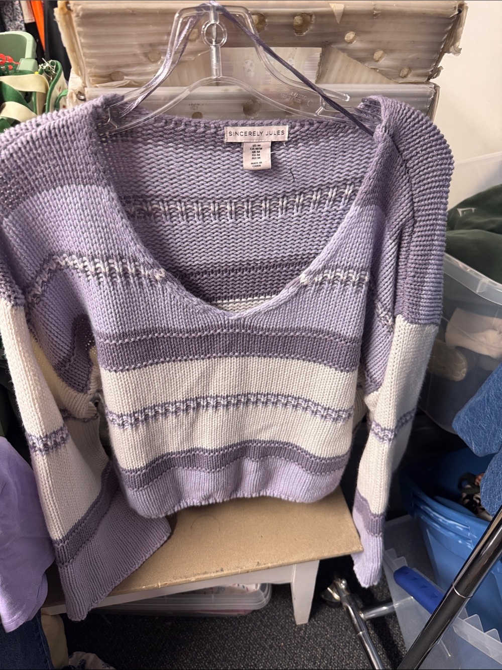 Sincerely Jules striped sweater M // 082744